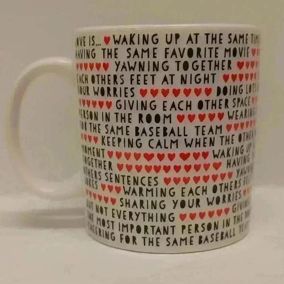 Indigo / Chapters "Love is..." Mug Cup Coffee  Tea - Picture 1 of 7